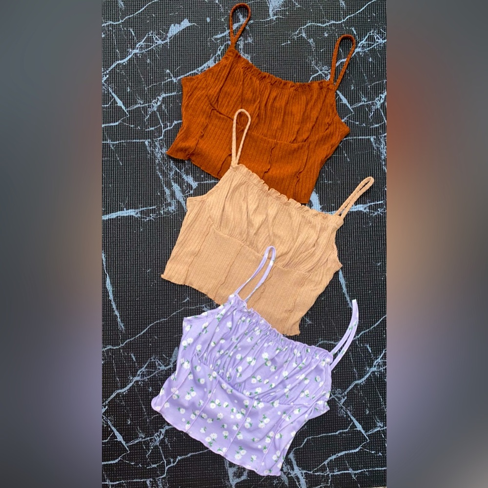 SET OF 3 CROP TOPS
